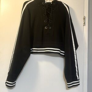 Puma by Rihanna black Crop heavy black sweatshirt with japanese sun on the back